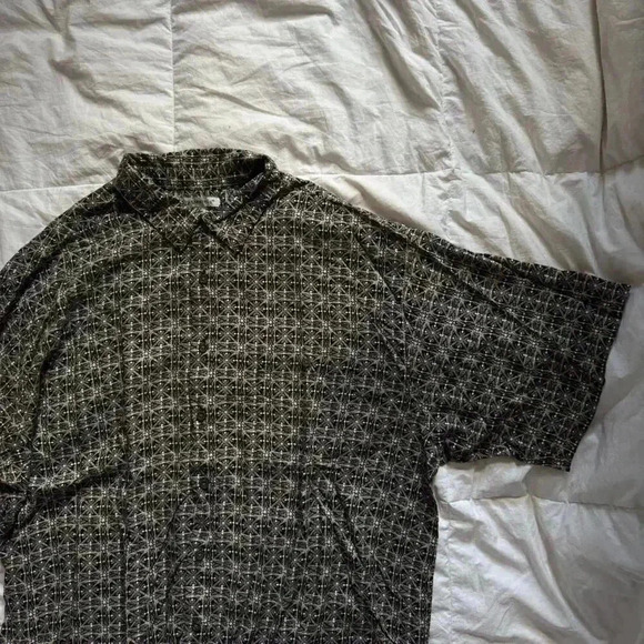 Vintage 90s Knightsbridge mens xxl funky pattern casual button down shirt - Picture 3 of 8